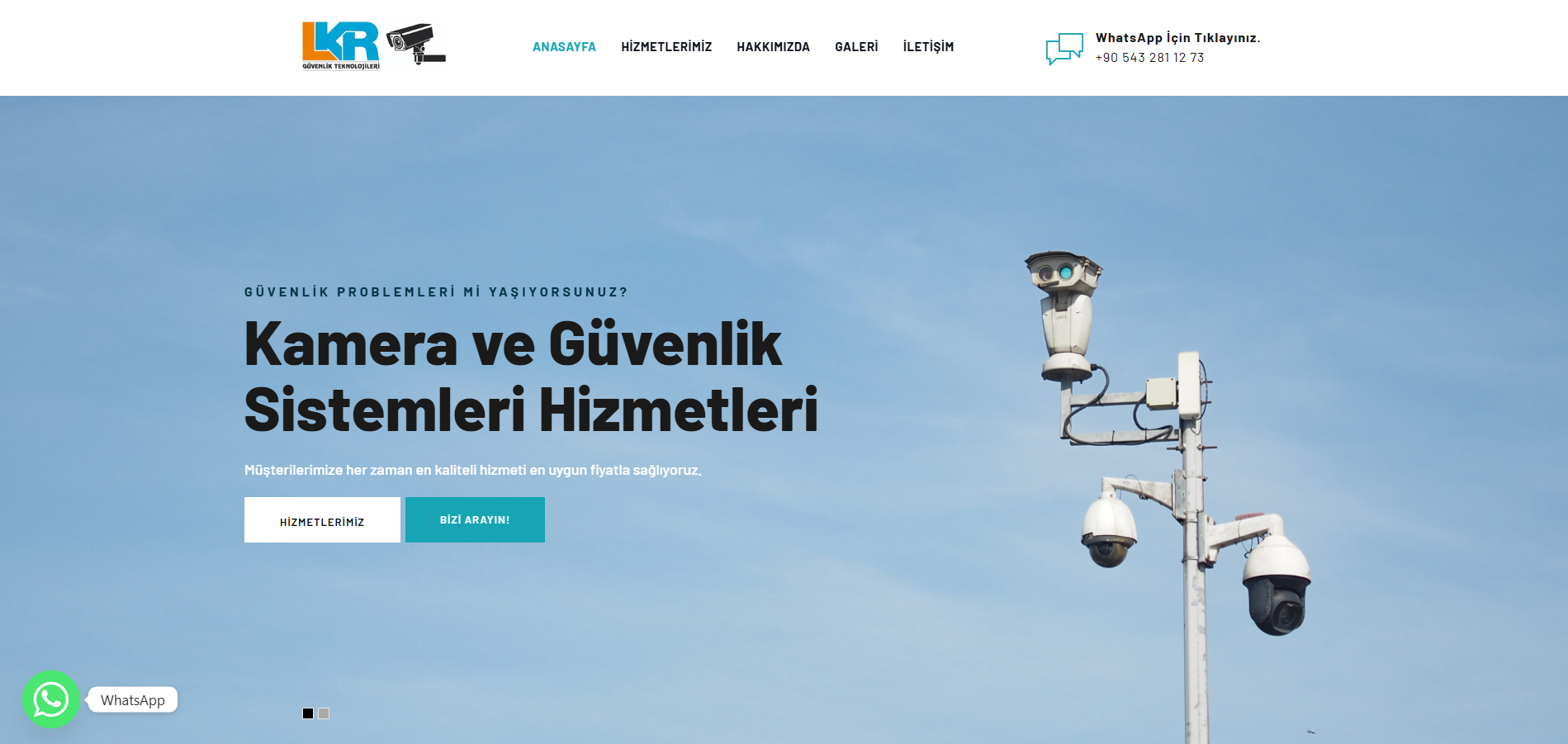 LKR Güvenlik web sitesi önizlemesi