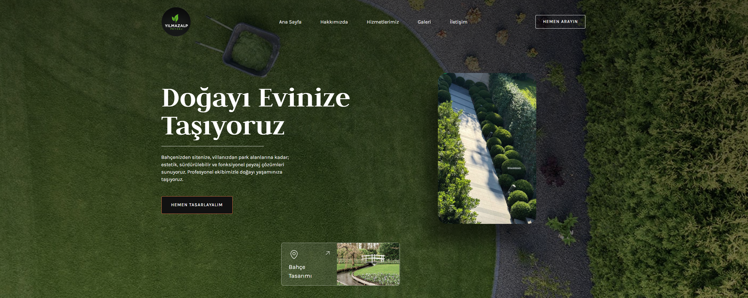 Yılmazalp Peyzaj web sitesi önizlemesi